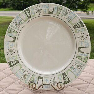 Taylor Smith Taylorstone CATHAY 10.5" Dinner Plate Atomic Starburst MCM
